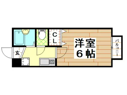 EST近江堂(1K/1階)の間取り写真