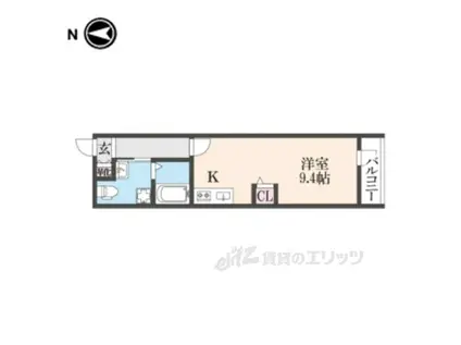 THECITYRESIDENCE京都西大(ワンルーム/3階)の間取り写真