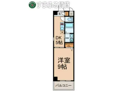 オレンジハウス(1DK/3階)の間取り写真