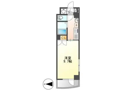 HF久屋大通レジデンス(1K/11階)の間取り写真