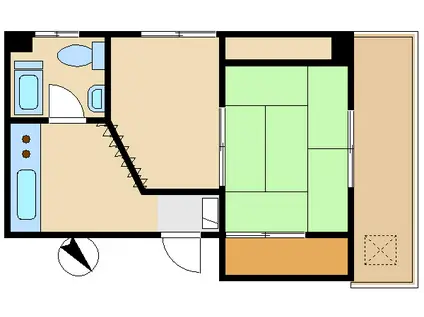 パークハイツ(2K/4階)の間取り写真