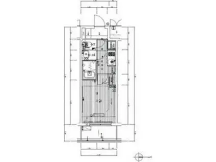 プレサンス難波ヴィータ(1K/10階)の間取り写真