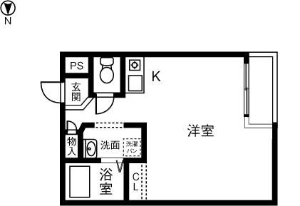 グルニエ小沢(ワンルーム/3階)の間取り写真