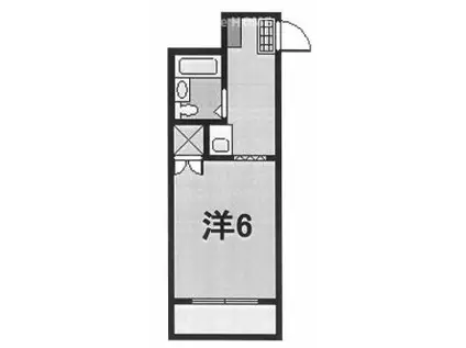 メゾンみかさ(1K/1階)の間取り写真