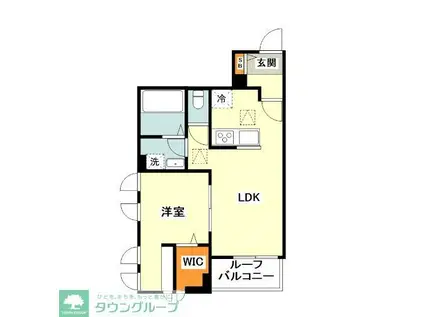川崎市多摩区枡形4PJ(1LDK/1階)の間取り写真