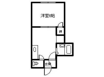 DIANA VILLA(1DK/2階)の間取り写真