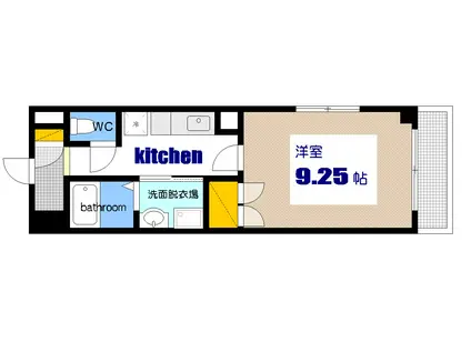 昭和町原野ビル(1K/2階)の間取り写真