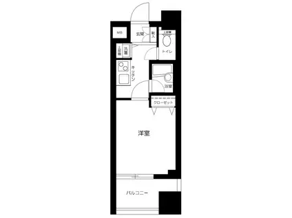シンシア本郷東大前(1K/2階)の間取り写真