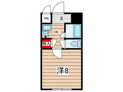 園ビル(1K/3階)の間取り写真