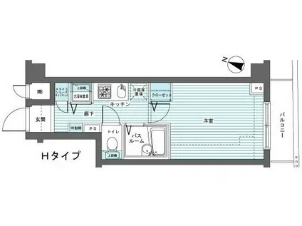 フェニックス板橋本町(1K/2階)の間取り写真