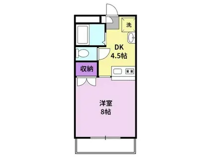 メゾン高嶋(ワンルーム/1階)の間取り写真