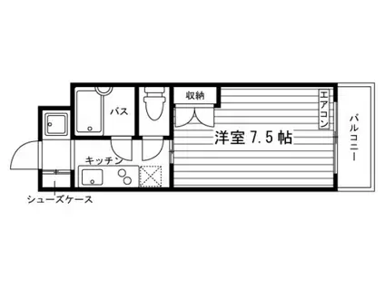 デューク伊福町(1K/3階)の間取り写真