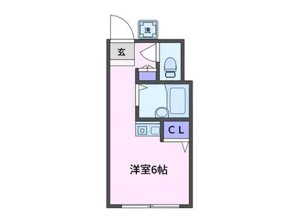 ベルフォーレ(ワンルーム/1階)の間取り写真