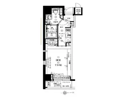 プレスタイル入谷(1K/6階)の間取り写真