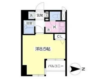 ガーラプレイス錦糸町(1K/7階)の間取り写真