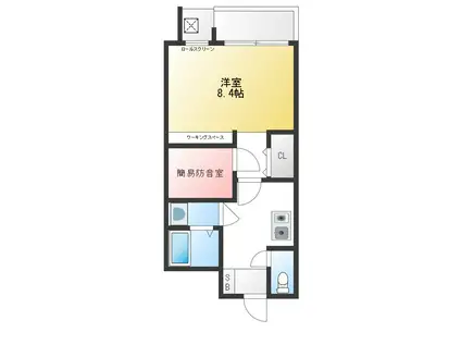 SKビル拾四番館(1K/3階)の間取り写真