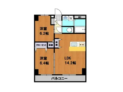 ST SQUARE 2020(2LDK/3階)の間取り写真