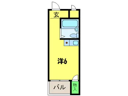 宿院ピア(ワンルーム/5階)の間取り写真