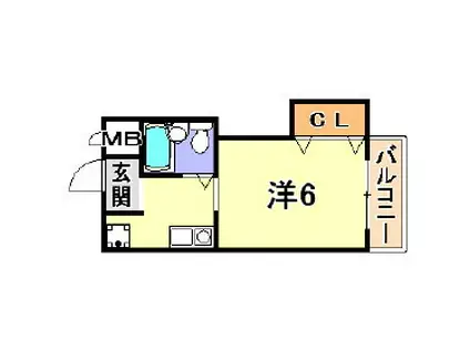 ジョリメゾン魚崎(1K/3階)の間取り写真