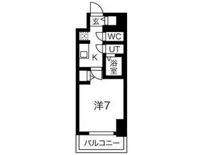 メイクス城西レジデンス(1K/8階)の間取り写真