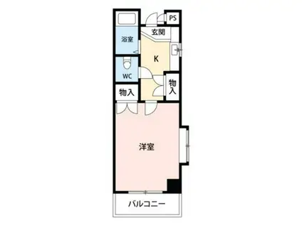 エレガンスハイツ駅東(1K/3階)の間取り写真