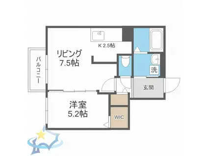 ビッグレジデンス山の手(1LDK/4階)の間取り写真