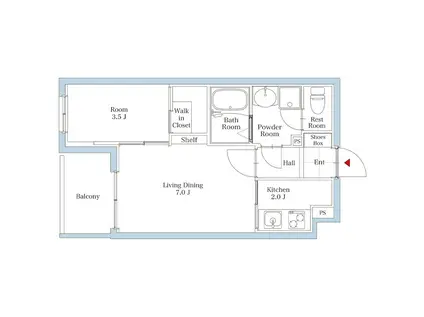 リアンレガーロ井尻駅前壱番館(2K/4階)の間取り写真