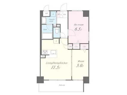 サウスシャノイチ(2LDK/4階)の間取り写真