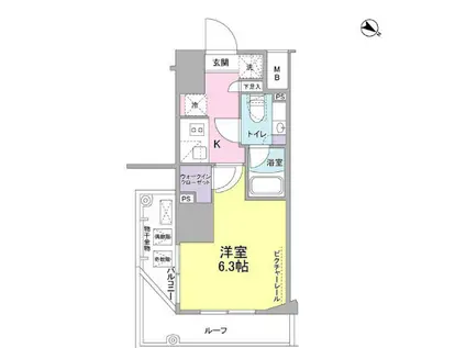 SIL西五反田(1K/10階)の間取り写真