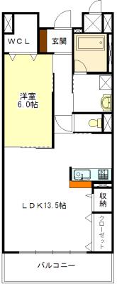 MS ARTI(1LDK/2階)の間取り写真