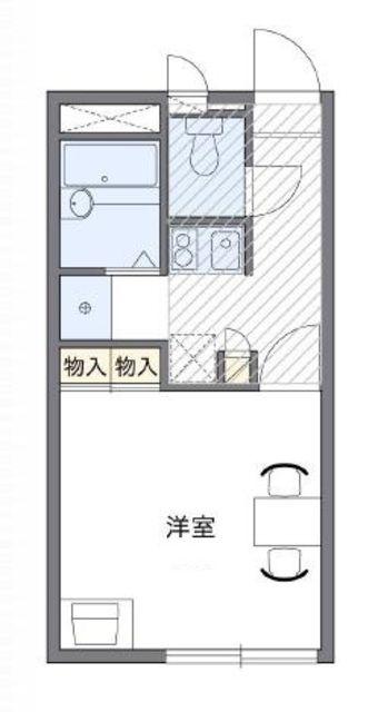 レオパレスひなた(1K/2階)の間取り写真