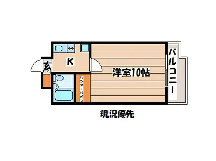 エグゼクティブ上杉(1K/4階)の間取り写真