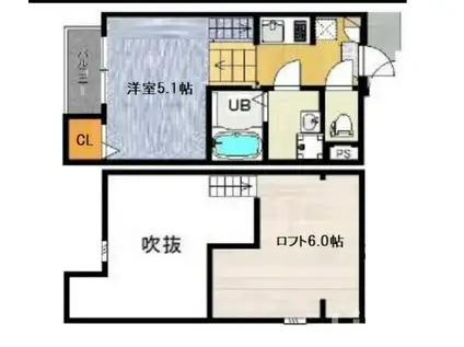 MORAMARCO COURT(1K/1階)の間取り写真