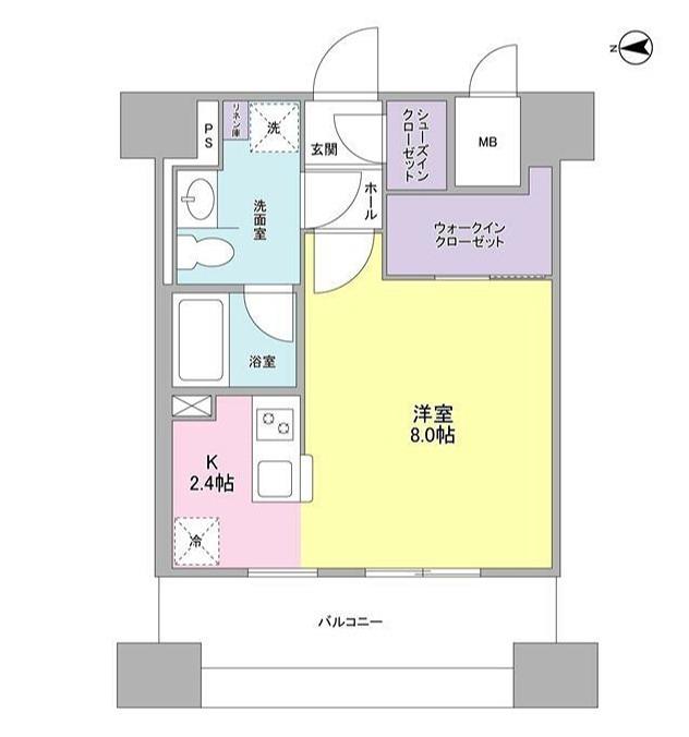スタイリオ横浜反町(1K/5階)の間取り写真