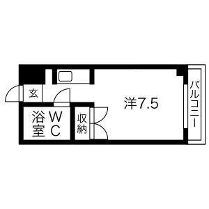 ワイムアーク・マサノ(ワンルーム/1階)の間取り写真
