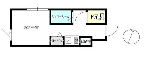 コンフォルト北新宿(ワンルーム/2階)の間取り写真