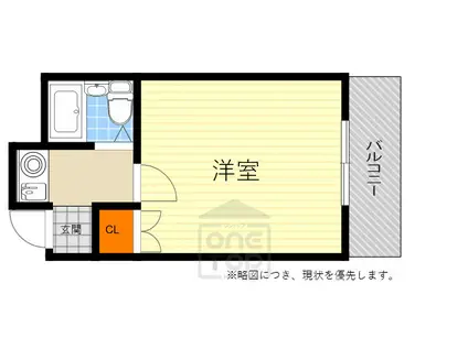 マンションコメット(1K/3階)の間取り写真