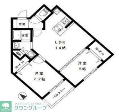 LU-CHE(2LDK/3階)の間取り写真