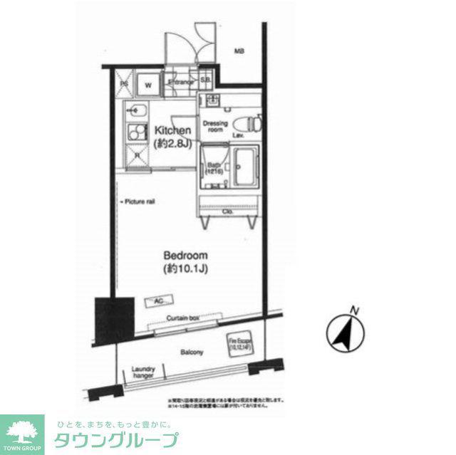 グランハイツ高田馬場(1K/8階)の間取り写真