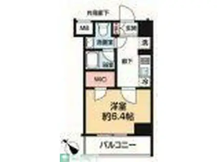 ARCOBALENO OSHIAGE BLOSSOM(1K/3階)の間取り写真