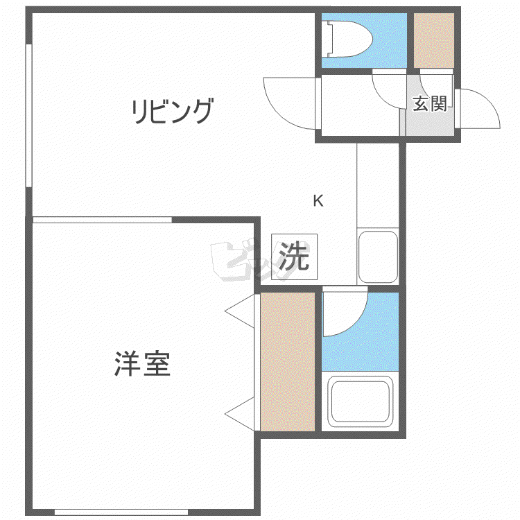 プラザイン396(1LDK/3階)の間取り写真