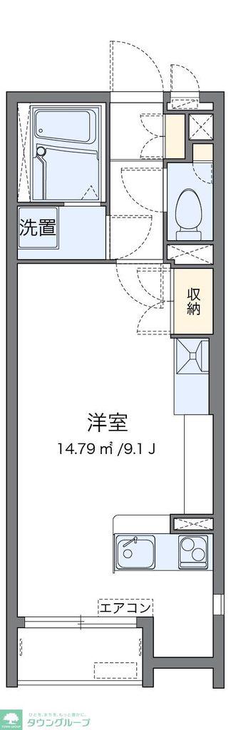 レオネクスト神木本町(ワンルーム/1階)の間取り写真
