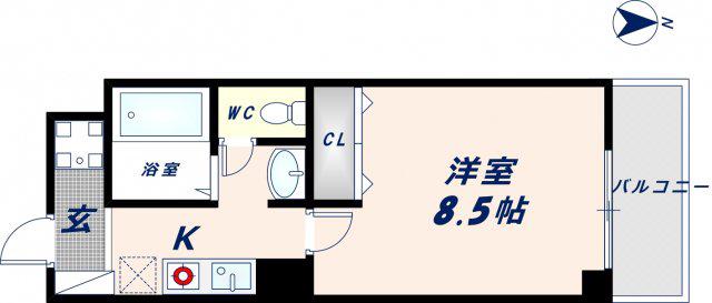 エムプラザ布施弐番館(1K/11階)の間取り写真