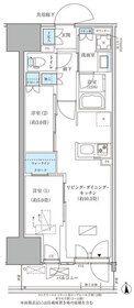 パークアクシス品川天王洲アイル(2LDK/12階)の間取り写真