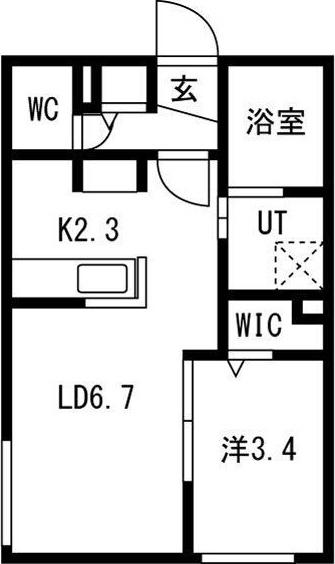 PARTENZA(1LDK/1階)の間取り写真