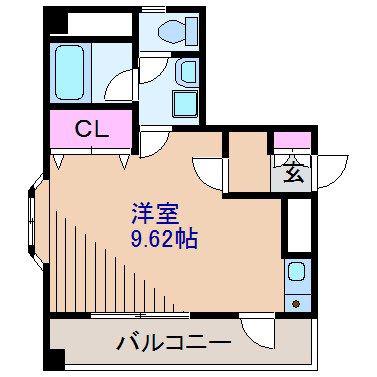 コンフォート白楽(ワンルーム/1階)の間取り写真