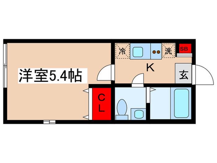 CANNABIS LAGOON多摩美1丁目(1K/1階)の間取り写真