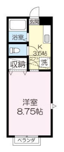 MATRIX I(1K/2階)の間取り写真