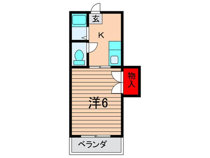 堀家第二ビル(1K/3階)の間取り写真