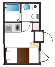 SMART RESIDENCE IOTELE 初台(ワンルーム/4階)の間取り写真